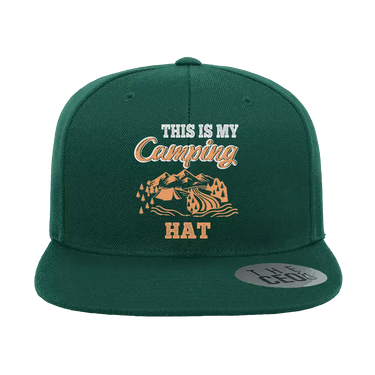 This Is My Camping Embroidered Flat Bill Cap